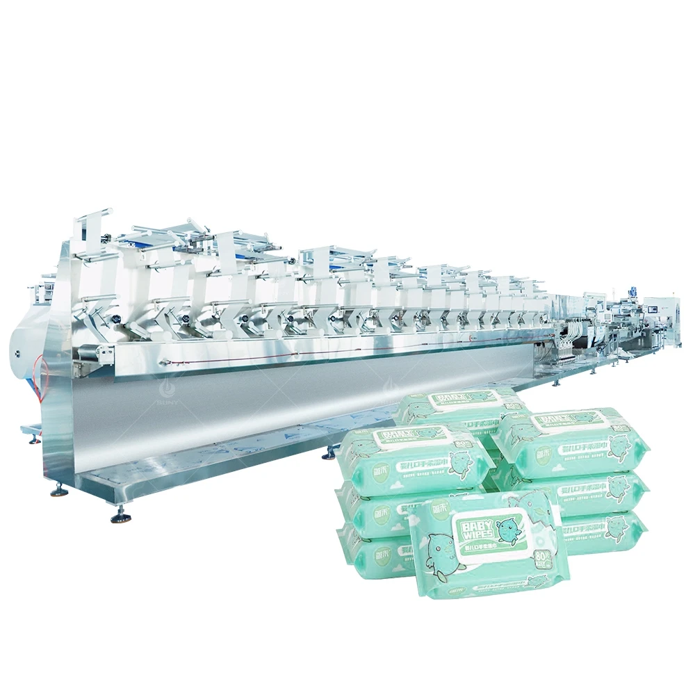 Factory Supply Cutting Packaging Wet Wipes Machine Good Quality Disinfecting Wet Wipe Making Machine