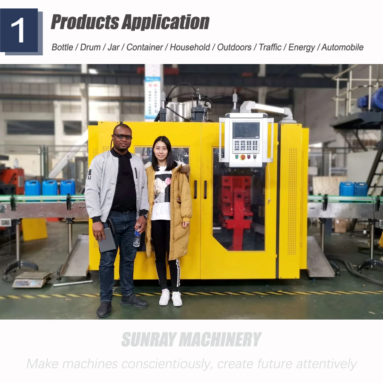 1L 2L 3L 5L Plastic jerrycan making machine Hdpe 5liter plastic bottle blow molding machine