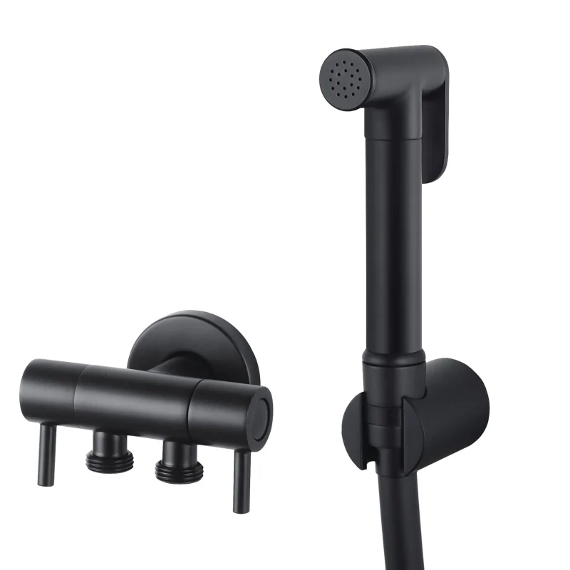 2024 Lizhen Best Selling High Quality High-end Simple Fashion Style Black Douche Bidet Toilet Spray Shattaf Kit for Bathrooms