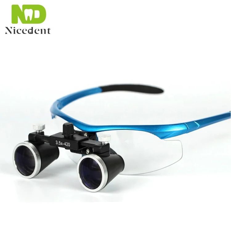 Dental 2.5X/3.5X Surgical Binocular Medical Loupe With LED Head Light Lamp Dental Loupes with charger