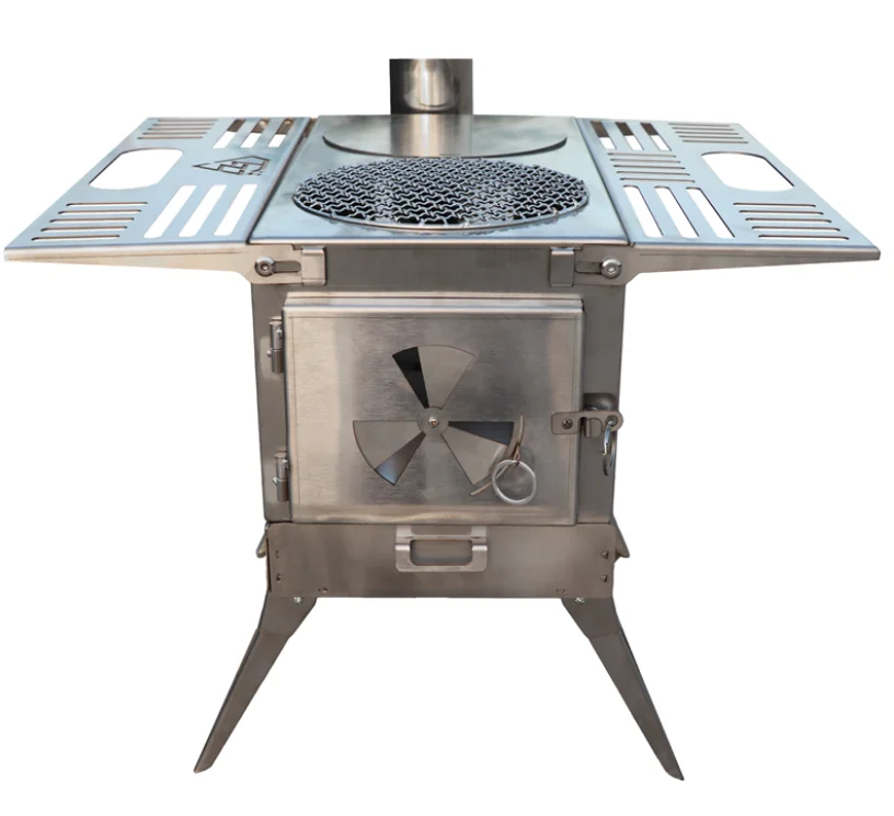 
High quality portable stainless steel stove woodburning barbecue smoke stove 