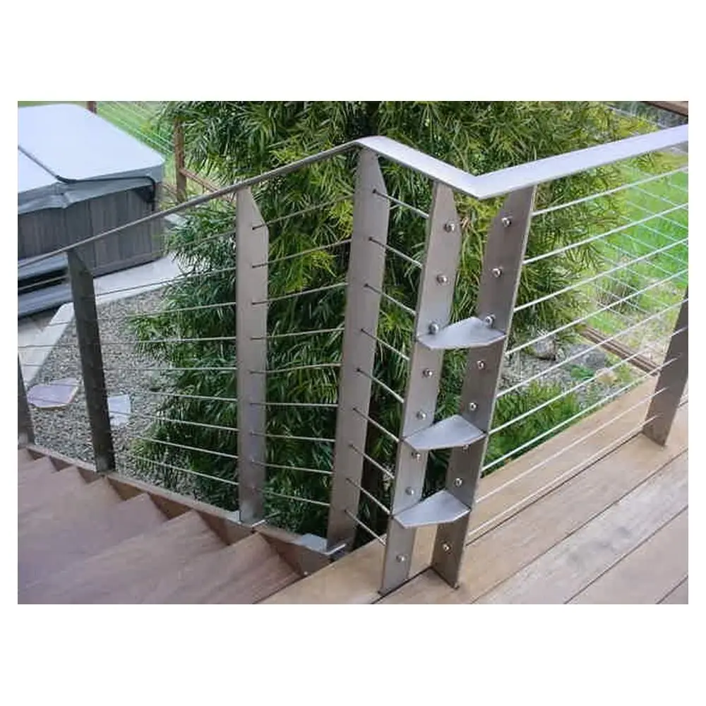 Best Price Face Mounted Brushed Stainless Steel 6mm Cable Railing with Tensioner/Durable Balustrades Made in China