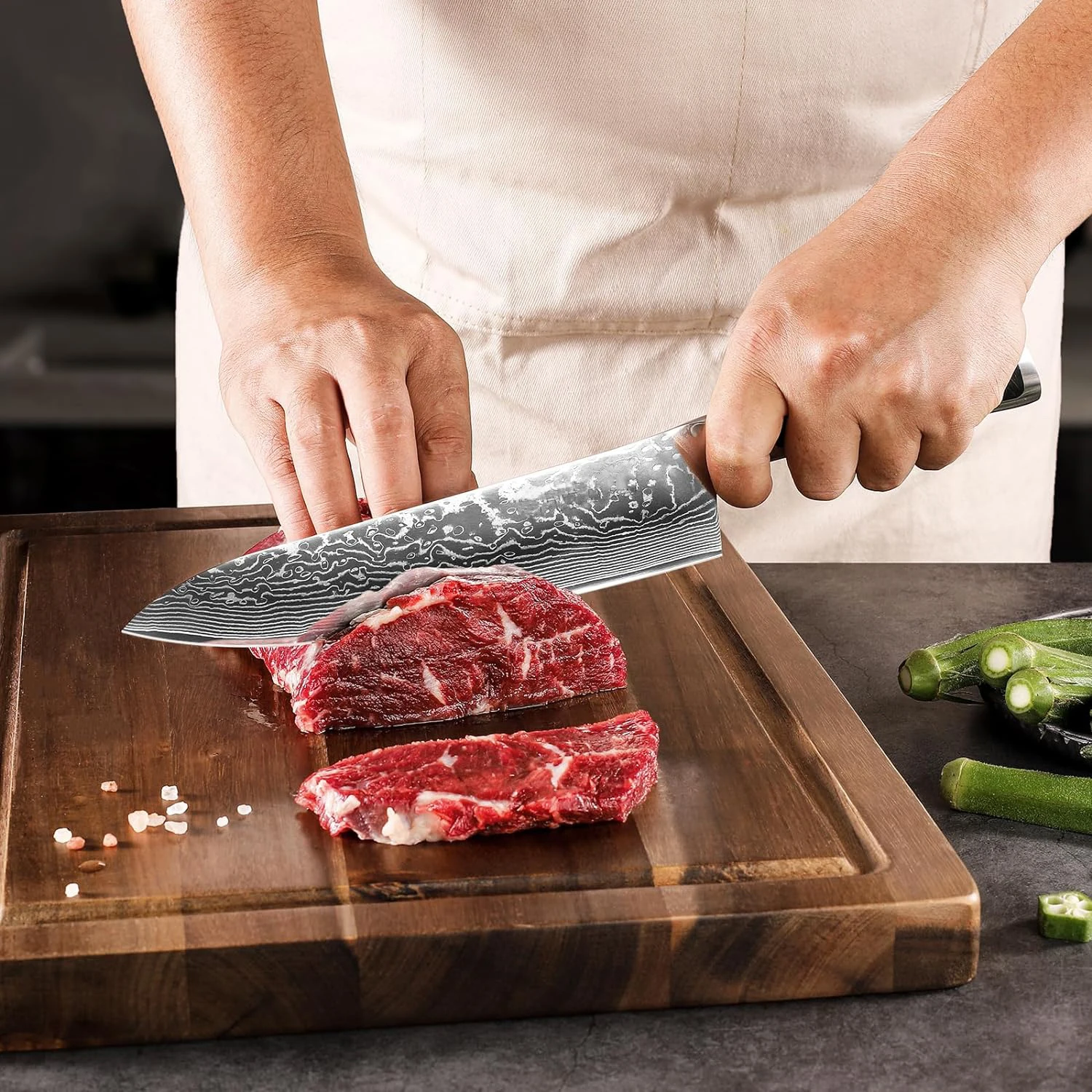 Japanese Damascus Chef Knife 8 inch Professional VG10 Chefs Knife Full Tang Sharp Japanese Chef Knife with G10 Handle