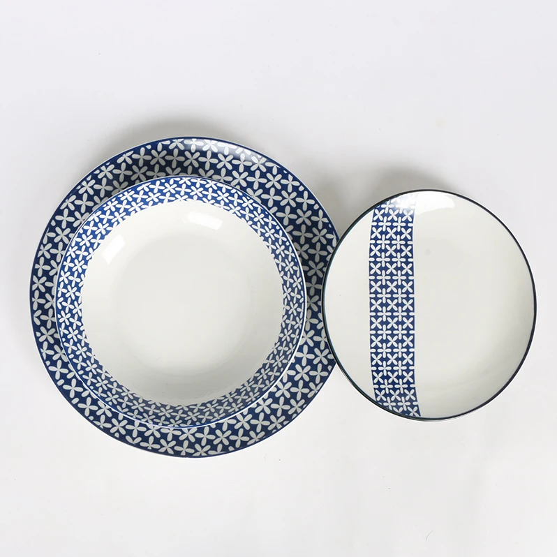 Wholesale Household tableware 18 pcs ceramic dinnerware set