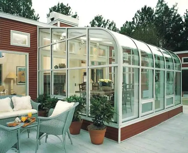 Aluminum Alloy Sunroom Glass House Portable Safety Pyramid Shape Glass Garden Factory Price