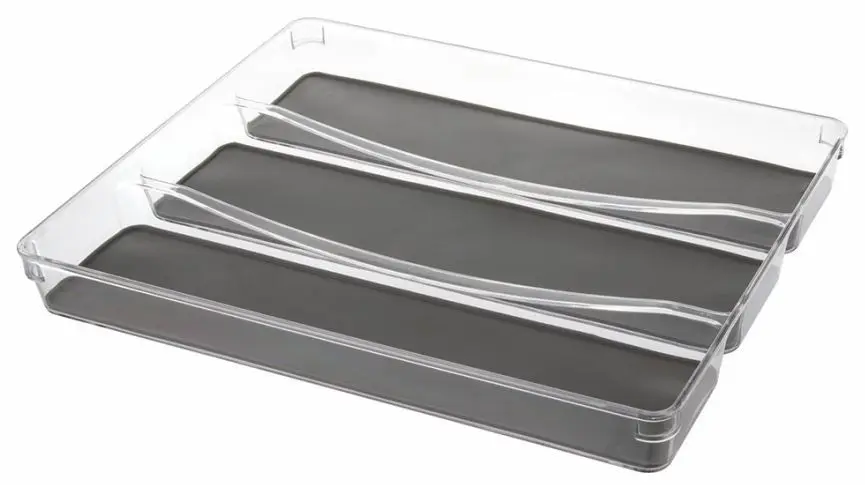 drawer organizer storage tray non slip kitchen storage cutlery organizer