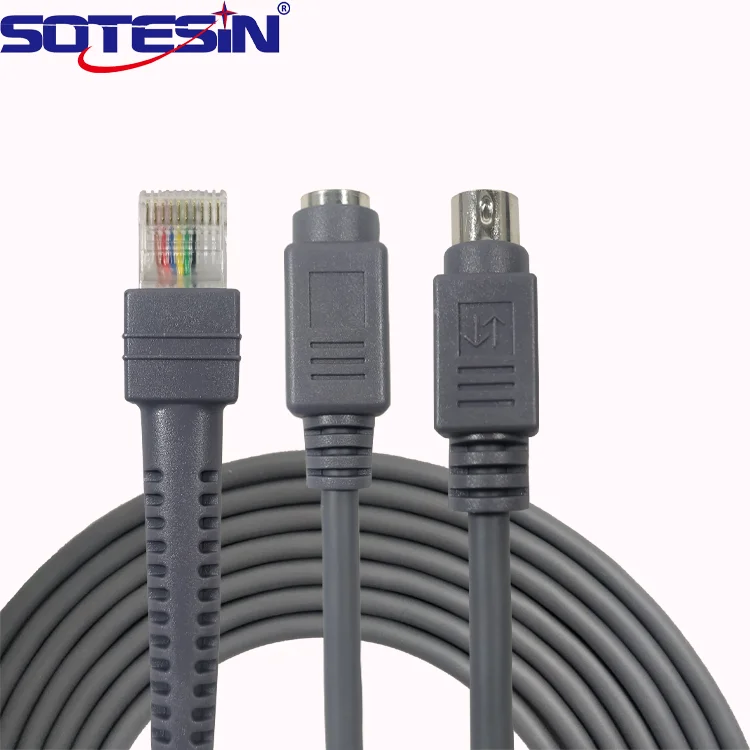  Кабель от производителя PS2 к RJ45 POS кабель кассового аппарата для сканера штрих-кода Motorola Symbol кабели передачи