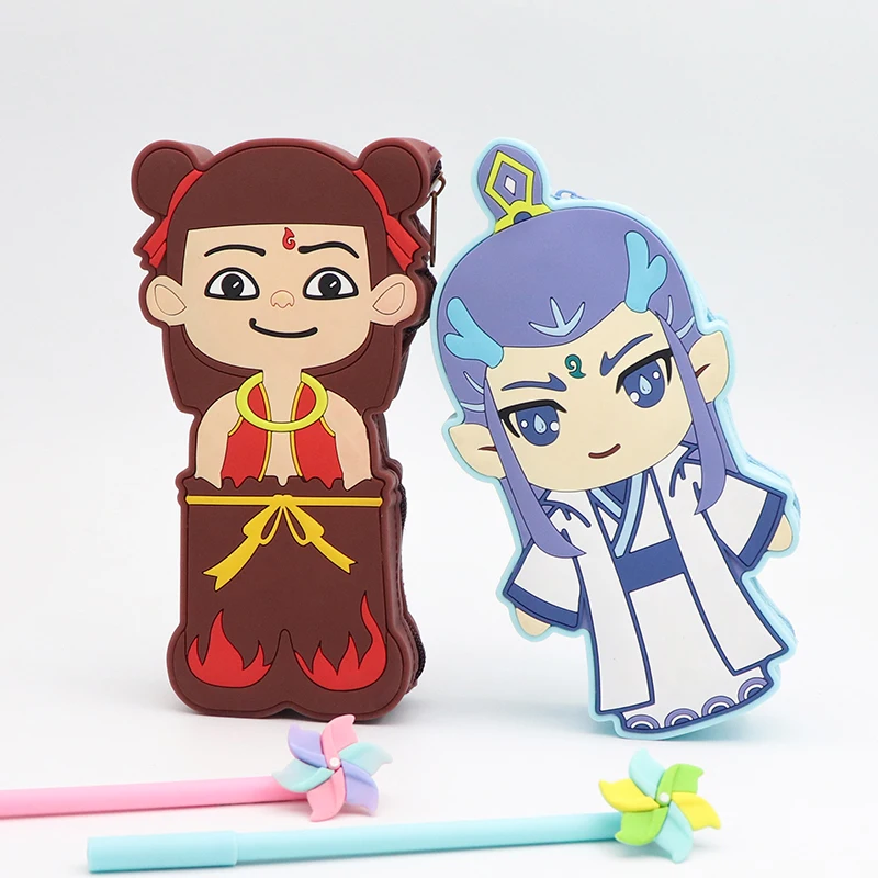 Cute silicone pencil case waterproof big capacity pencil pen case office college school