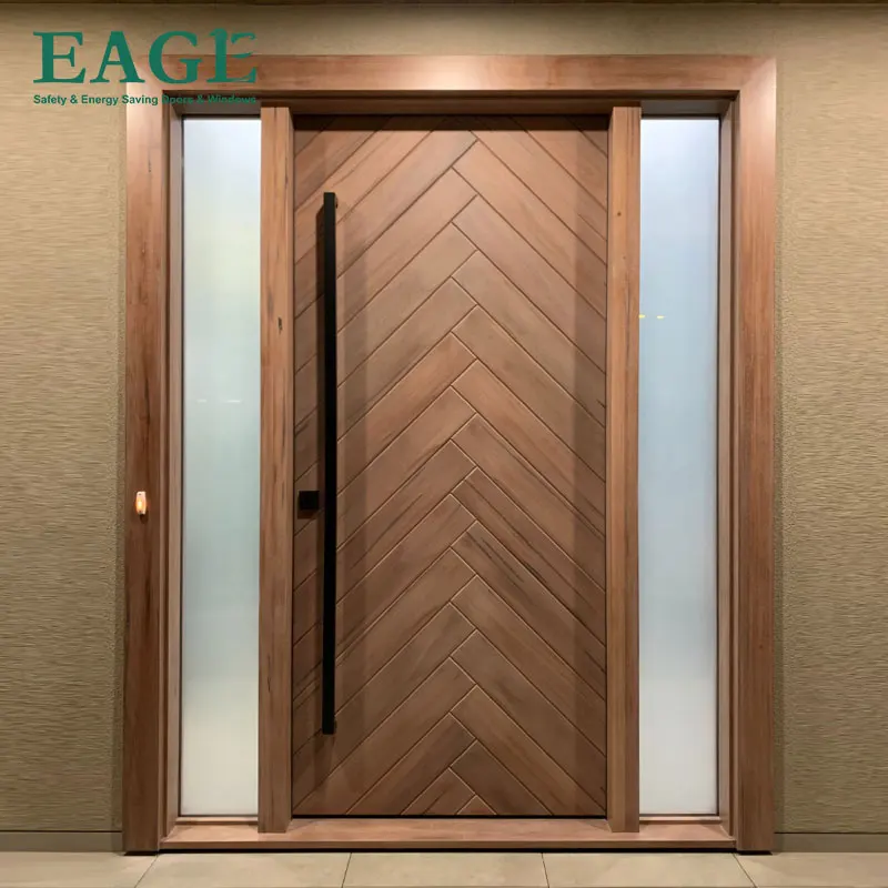Luxury modern wooden doors solid oak wood for hotel room door Solid wood door