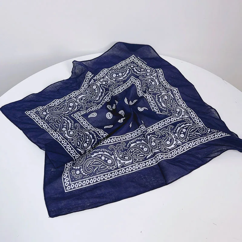 Multifunctional Bandana Colourful Custom square Silk Bandanna Printed Classic logo Cotton Design