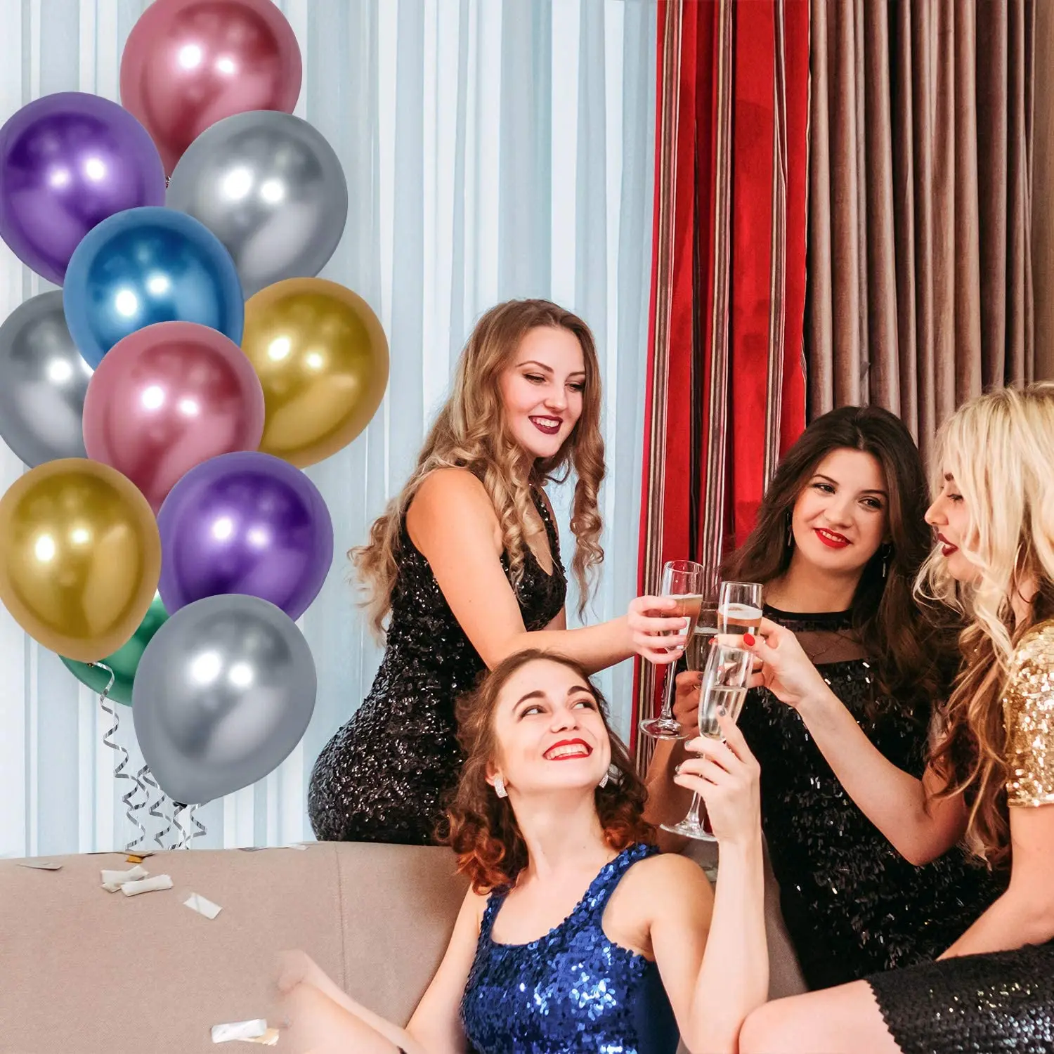 12inch Globos Metal Thick Cromado Metal Balloon Chrome Globo Metal Colors Inflatable for Birthday Party Decoration