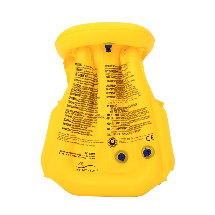 Whole Price Inflatable Life Vest, PVC Learn-to Swim Vest, Inflatable Swimming Life Jacket for Kids