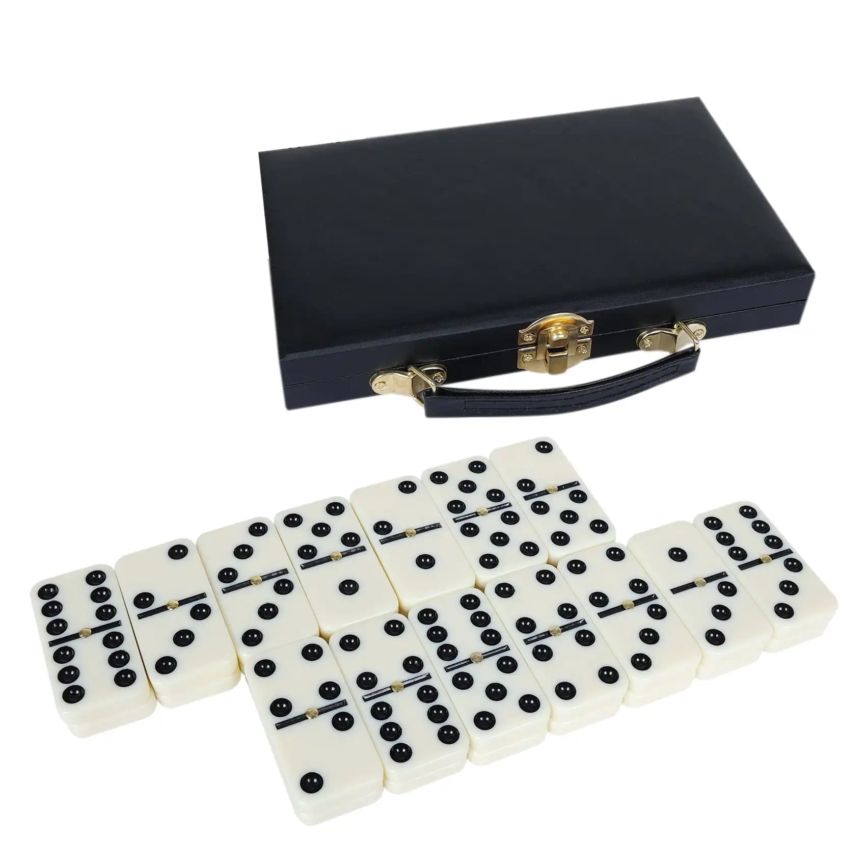 Factory Price Personalized Dominoes Set Funny Board Games Luxury Leather Dominoes Set