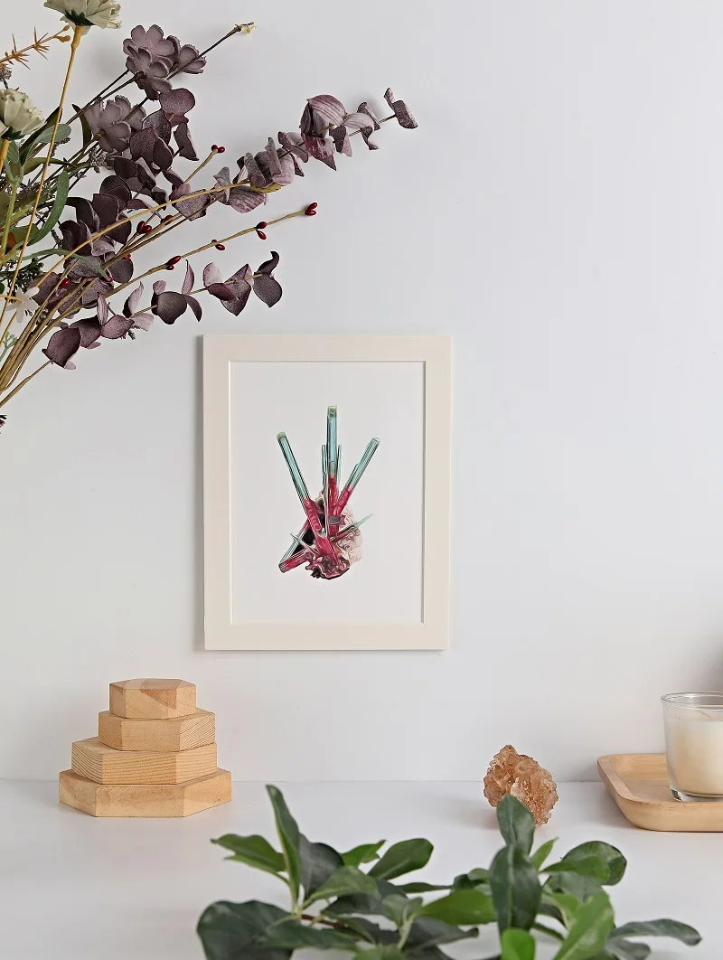 Art Print Hotel Decoration Project Modern Hand Painting Wall Art Frame Picture Resin Print