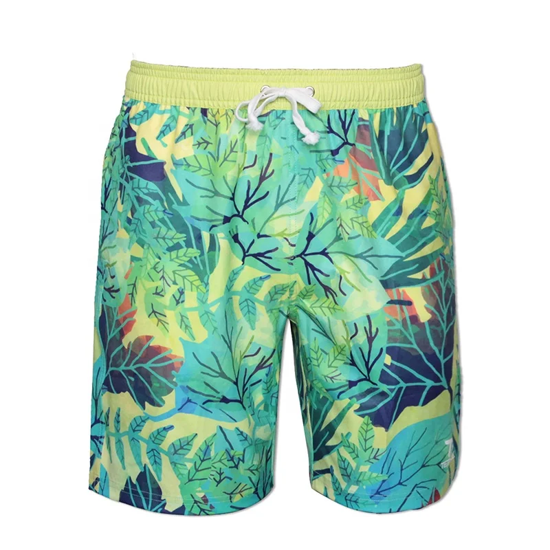 
Yuepai Sublimation printing Customized Board Shorts Recycled Polyester 4 Way Stretch Beach Wear Shorts For Men and Women 