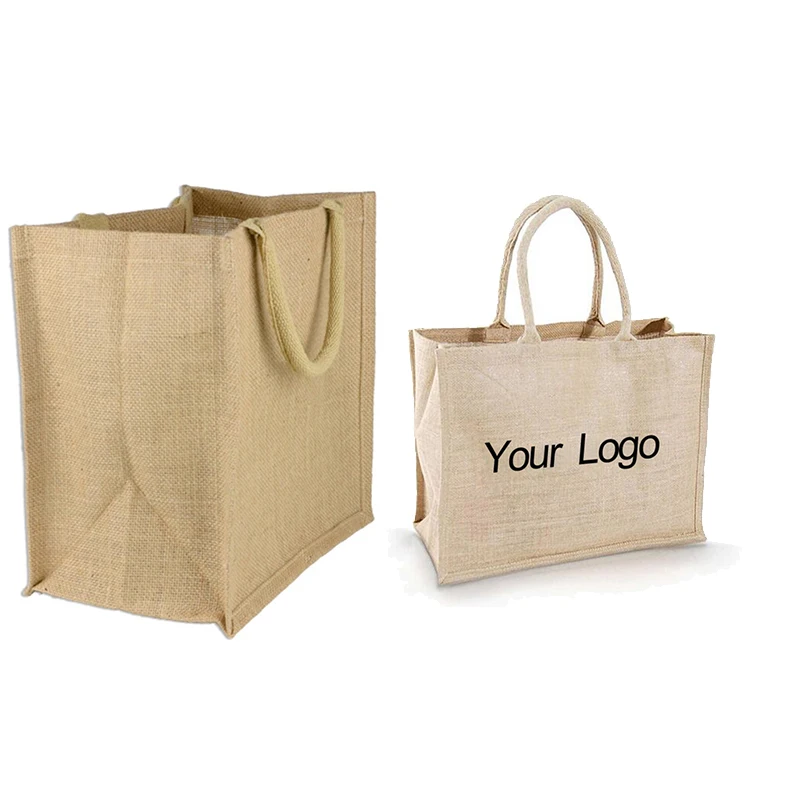 High Quality Natural Burlap Bags Jute Hessian Drawstring Sack Small Wedding Favor Gift Jute Bag