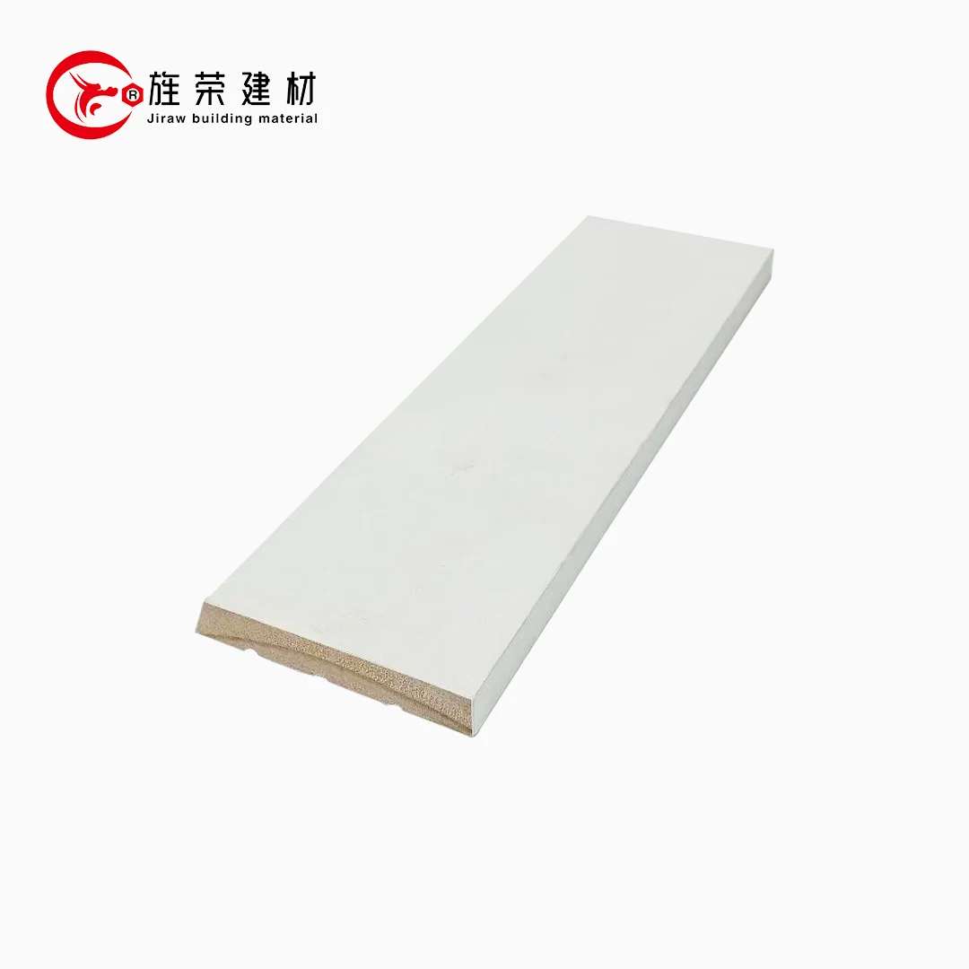 Craft wood decorative white gesso primed finger joint pine customized wall shoe baseboard skirting splayed moulding