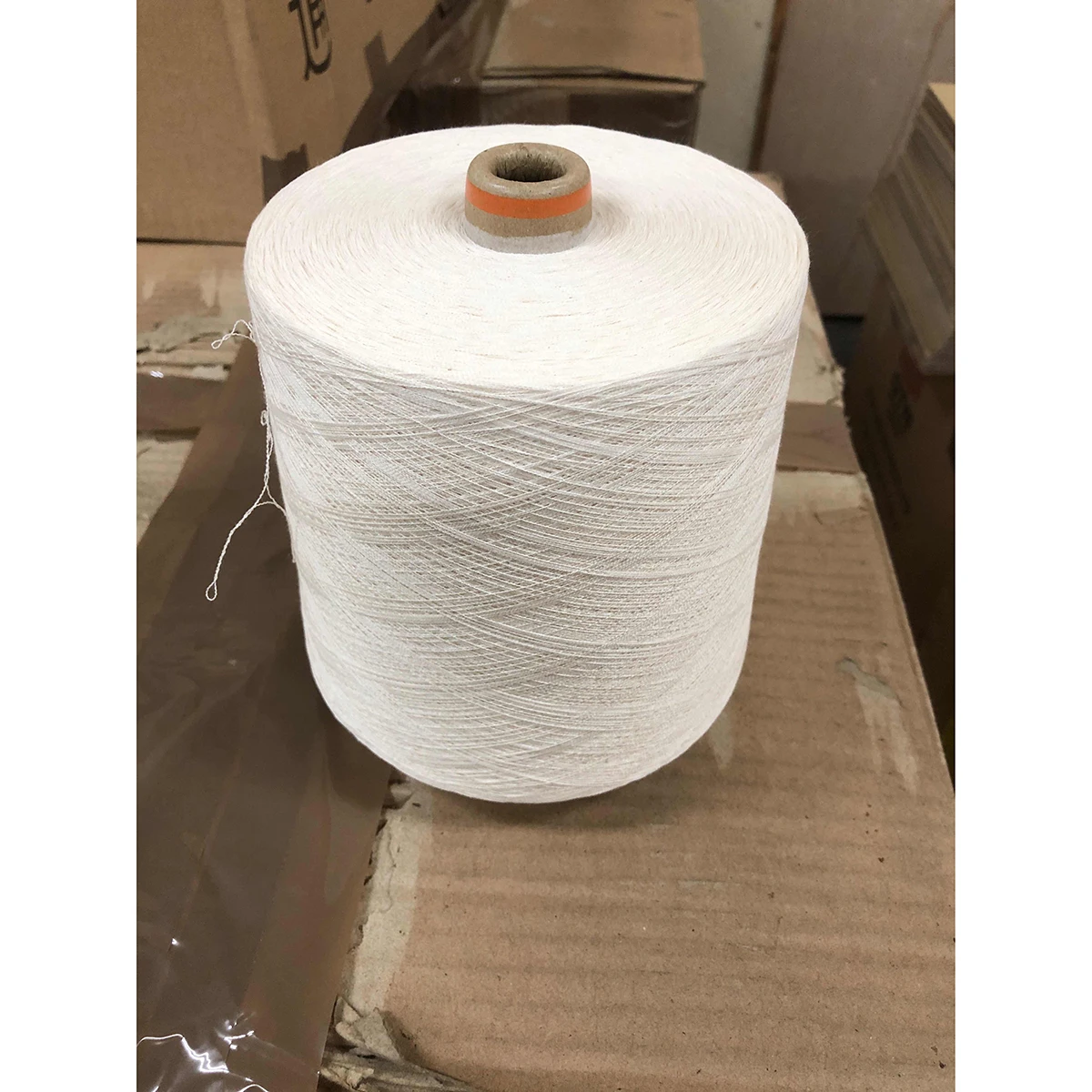 Absorbent towel white high grade cotton thread cone in bulk on sale