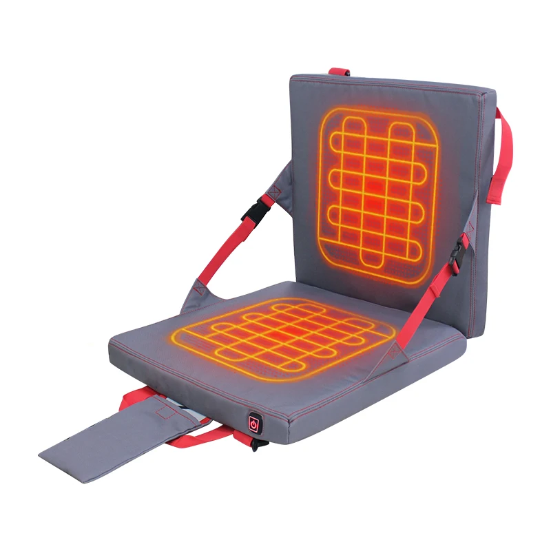 2024 Portable lifting Operated Heated Stadium Seat padded pad Outdoor Sport Floor Heated Seat Cushion