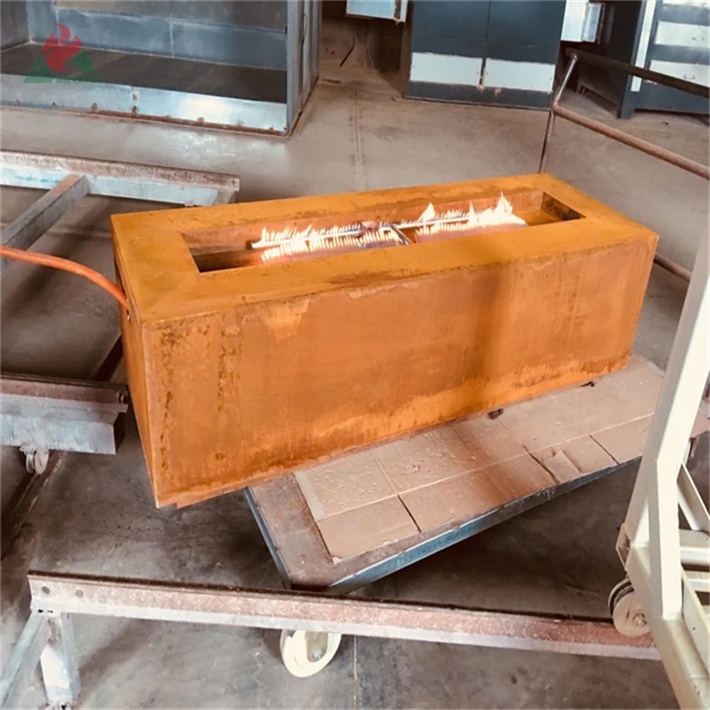corten steel fire place gas fire place gas indoor natural gas fire place