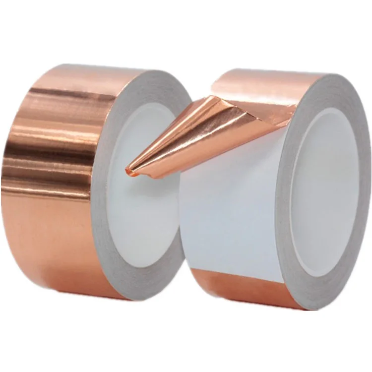 0.05MM Thick Die Cut High Temperature Thermal Conductivity Copper Tape Heat Resistant Copper Foil Adhesive Tape For Transformers