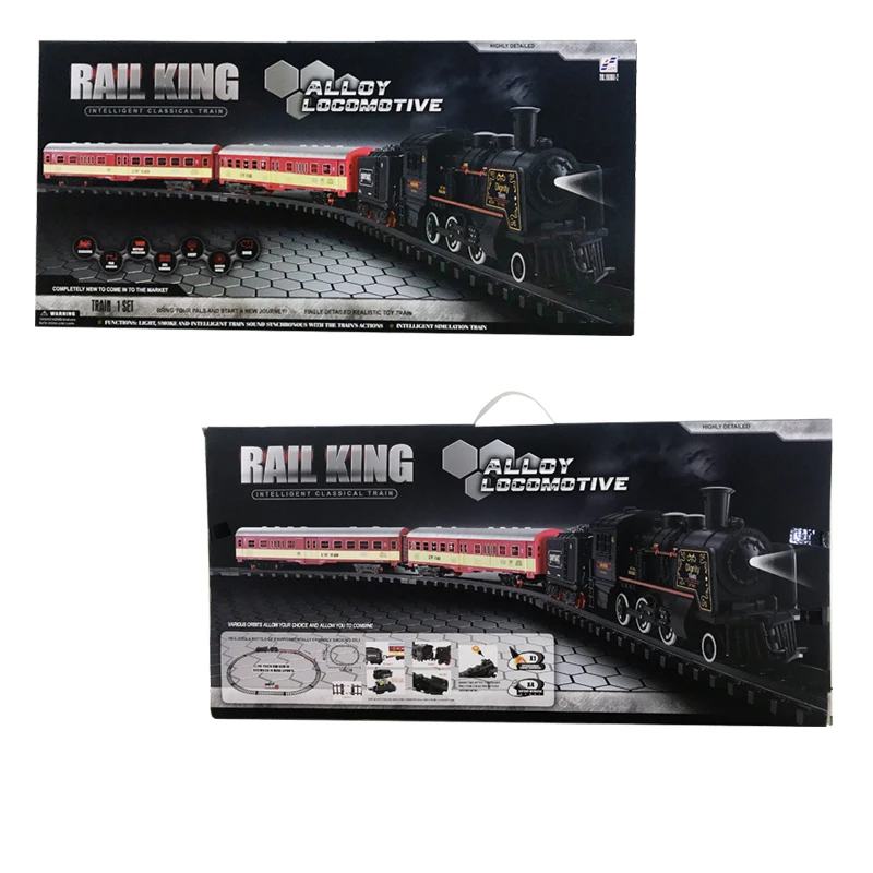 Новинка 2020, легкая музыкальная модель парового дыма из сплава, модель поезда, Классическая Детская игрушка