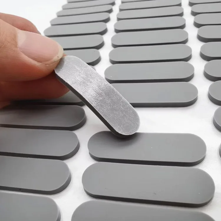 Custom Anti-slip Sheet Transparent Adhesive Backed Sticky Silicone Rubber Bumpers Square Round Dots Feet Pads Gaskets Foam