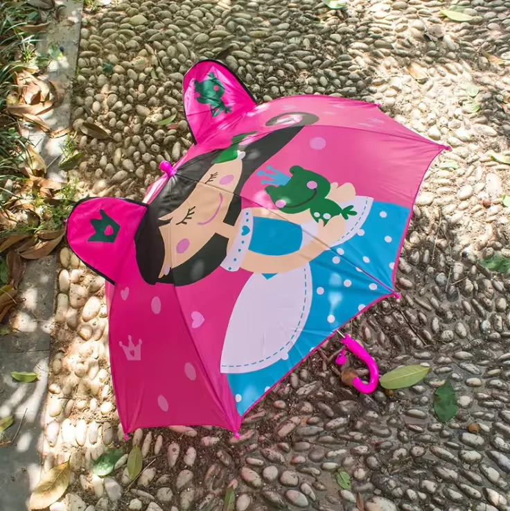 Cute Cartoon Umbrella Kid Animation Creative Long-handled 3D Ear Modeling Kids Umbrella For Children Boys Girls umbrella factory