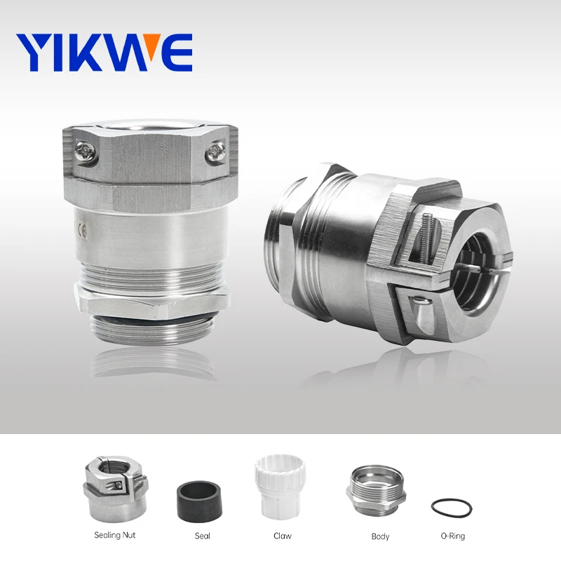 Double Lock Cable Gland waterproof IP68 PG13.5 PG 9 Stainless Steel Double Locked Metal Cable Gland