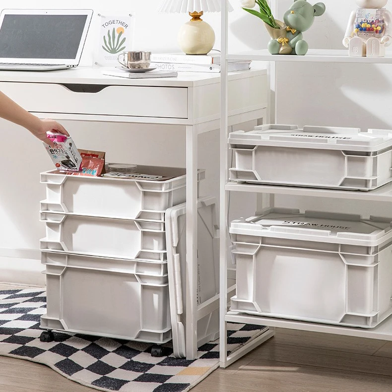small plastic crate storage stackable box storage bins unfoldable storage bins with lids