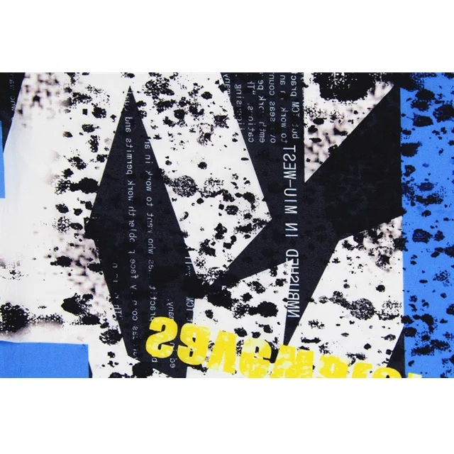 
20D Fashionable Men Winter Down Jacket Coat Nylon Polyester Mixed Jacquard Digital Printed Fabric 