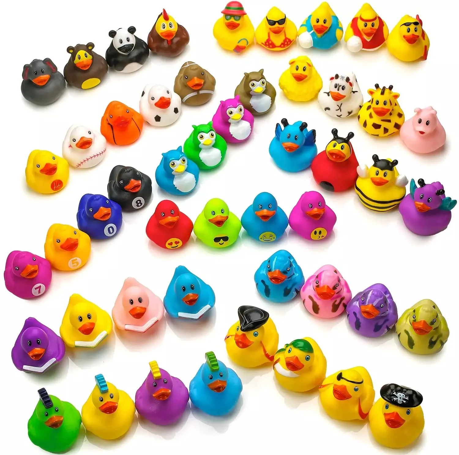 Wholesale cheaper Assorted designs 2 inch Bathtub mini rubber duck bath toys for kids BBT022