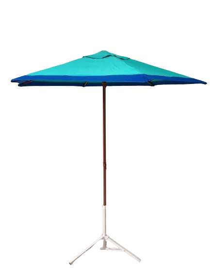 Hot Sale 2.2 Meters Outdoor Beach Umbrella Rainy and Sunny Hand Pushed Windproof Sunshade for Travel Fabric Material