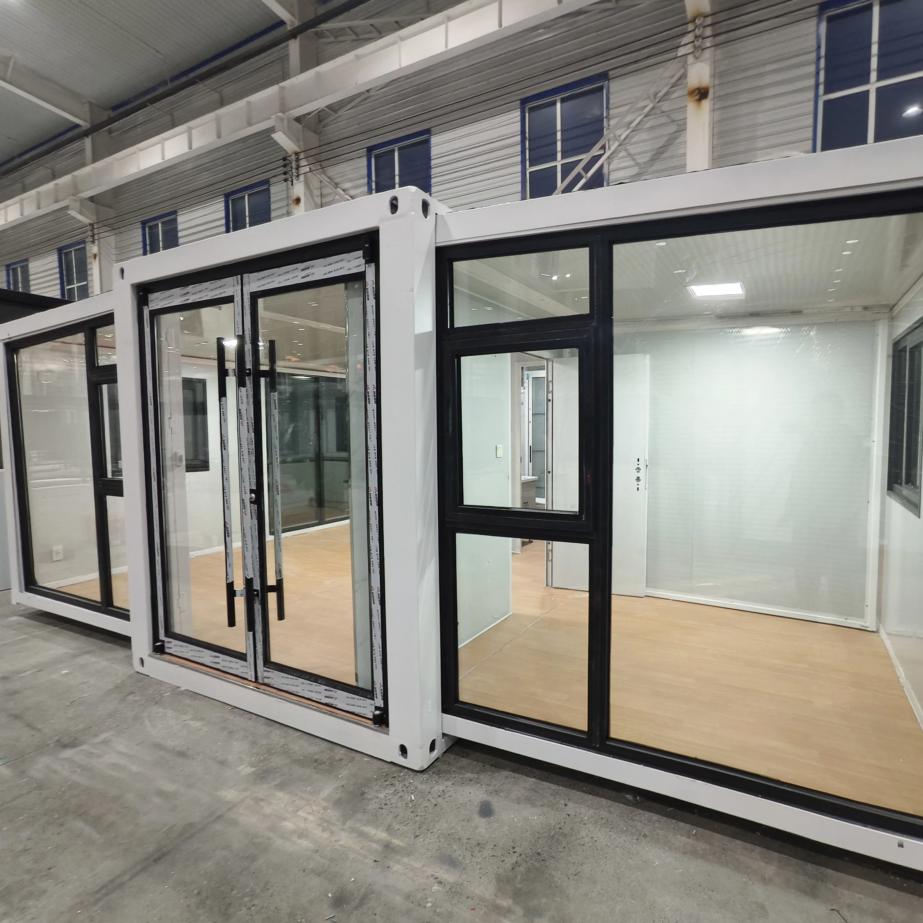 Expandable House With Glass Wall Shop Container Room With Bathroom Show Room Foldable House High Quality High Standard 20ft40ft