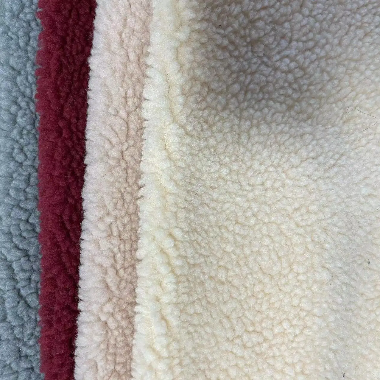 Good quality 100% polyester sherpa fleece fabrics wool microfiber fabric for clothing