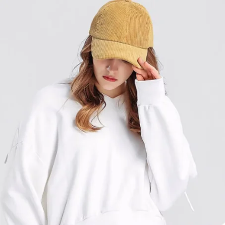 Wholesale Autumn Golf Hat Corduroy Adjustable Baseball Cap Unisex Vintage Baseball Hat Outdoor Sports Hip Hop