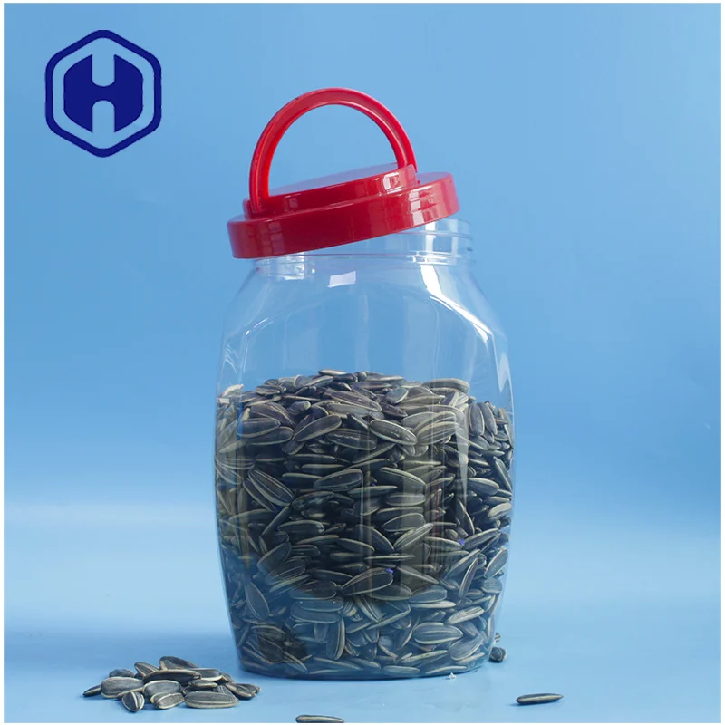 1800ml large wide open mouth plastic food jar for cookies peanuts