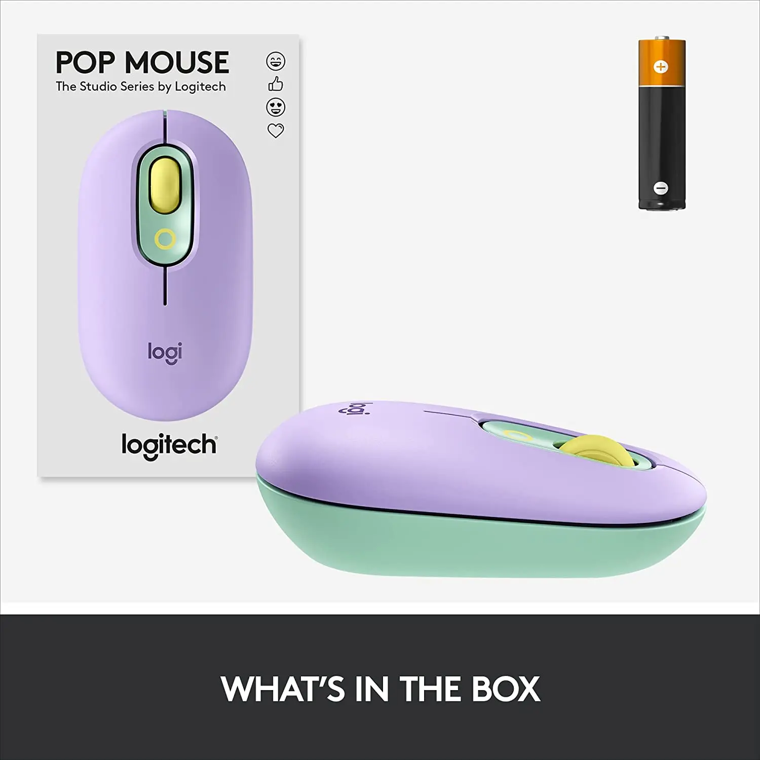 Мышь Logitech PO P беспроводная мышь с настраиваемыми эмодзи технология SilentTouch компактный дизайн