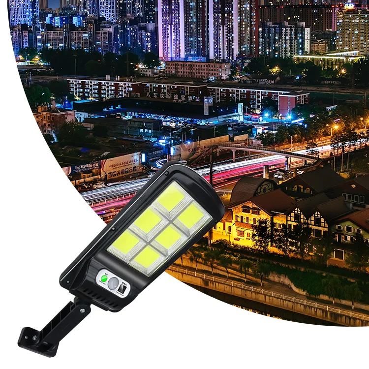 Solar Sensor Wall Light COB LED Waterproof Human Induction Street Lamp Angle 360 Garden Outdoor Courtyard Sensor Street Light