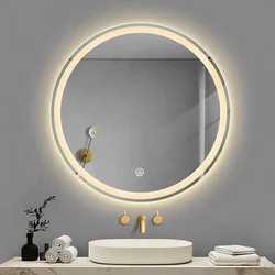 wholesale hotel round bath mirror bathroom smart mirror with led light
