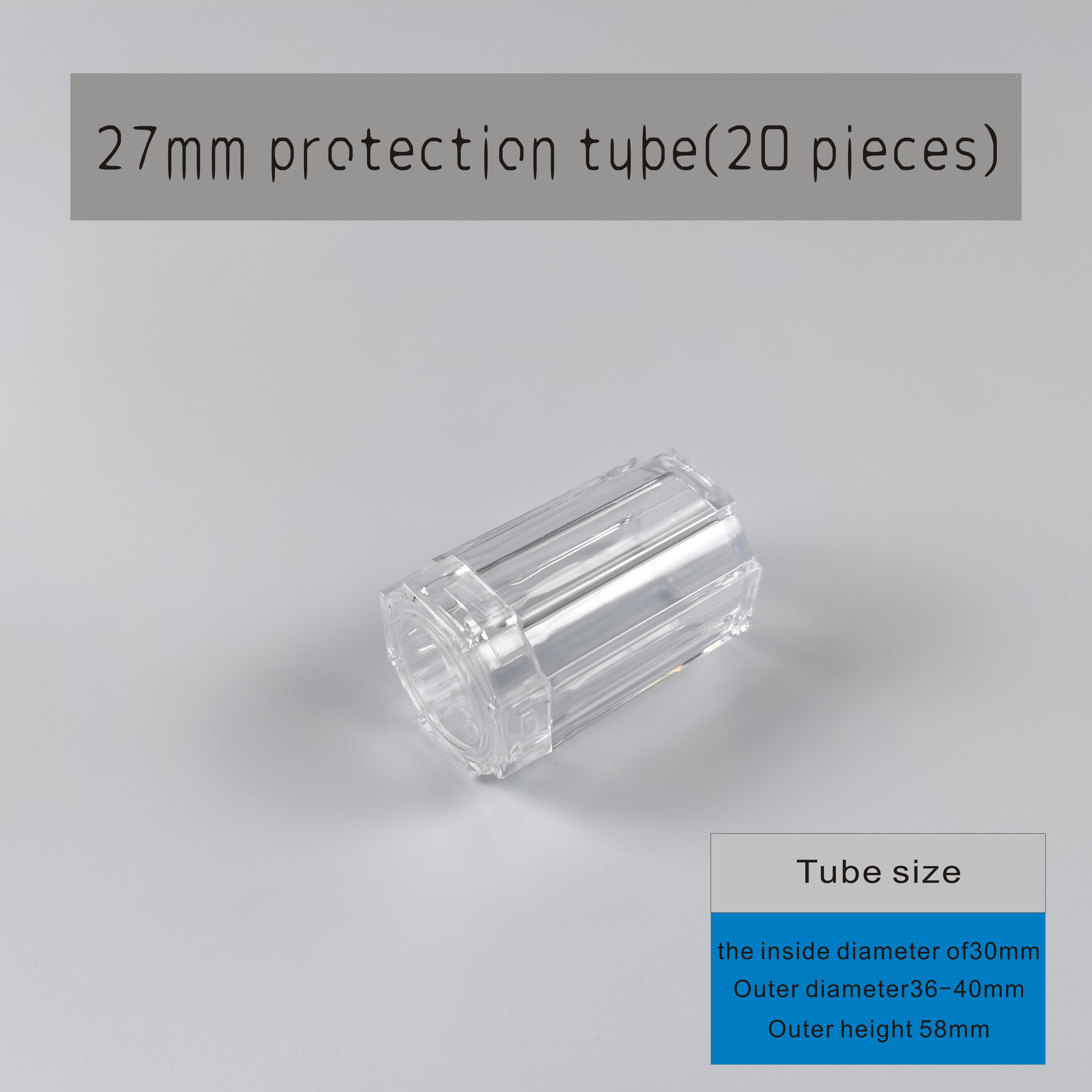 Prevent Damage Gross Ware Tool27mm Protective Tube Holder Transparent Plastic Coins Storage Bottle Tube Coins Collect 1PC