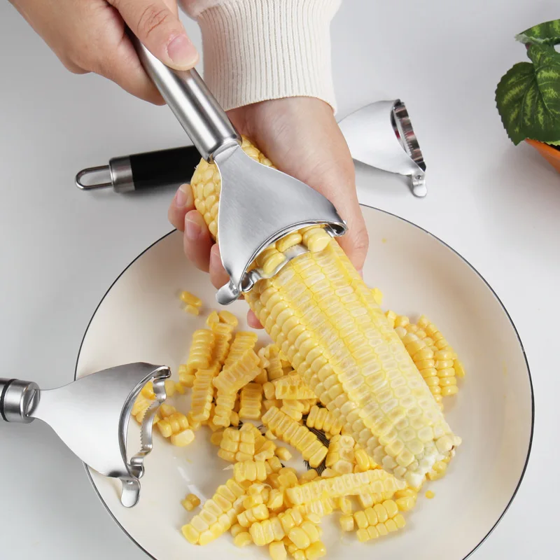 Amazon Best Sale Stainless Steel Multifunction Corn Cob Stripper Vegetable Slicer Kitchen Tools
