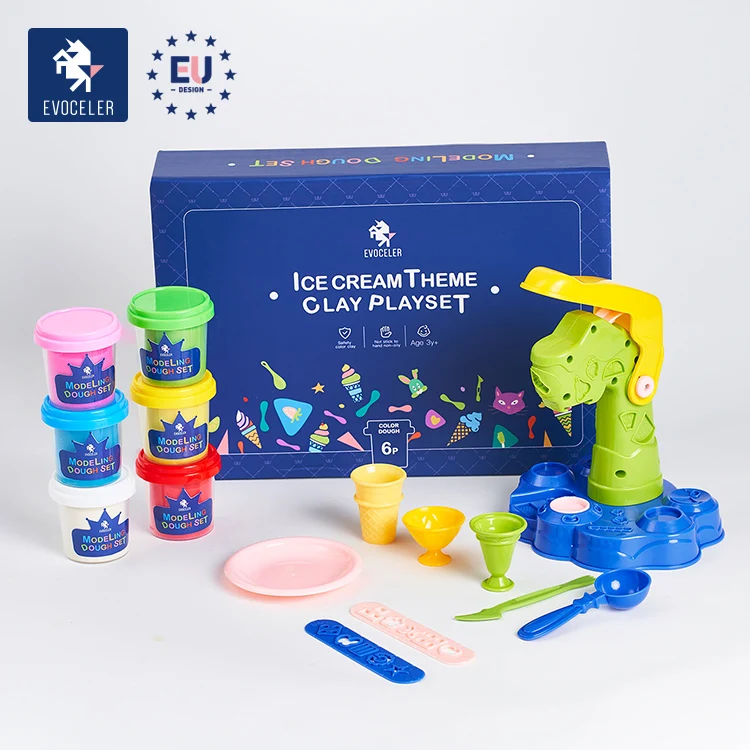 
EVOCELER Colorful Play Dough Kits Clay For Slime Polymer ClaySet For Baby Light Plasticine For Kids 