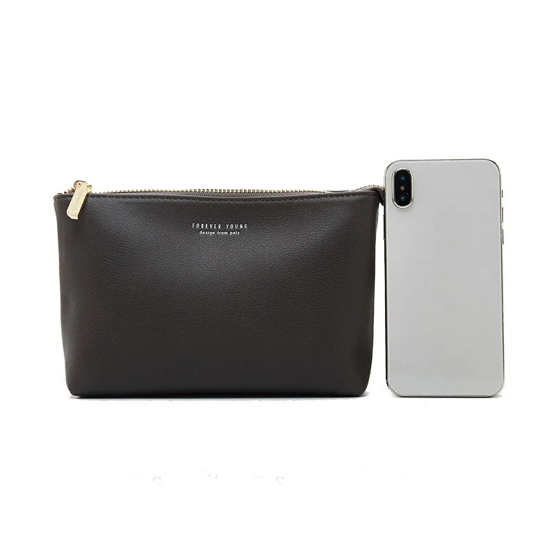 Makeup pouch travel organizer make up brush bag black clutch trousse de maquillage zipper cosmetic bag