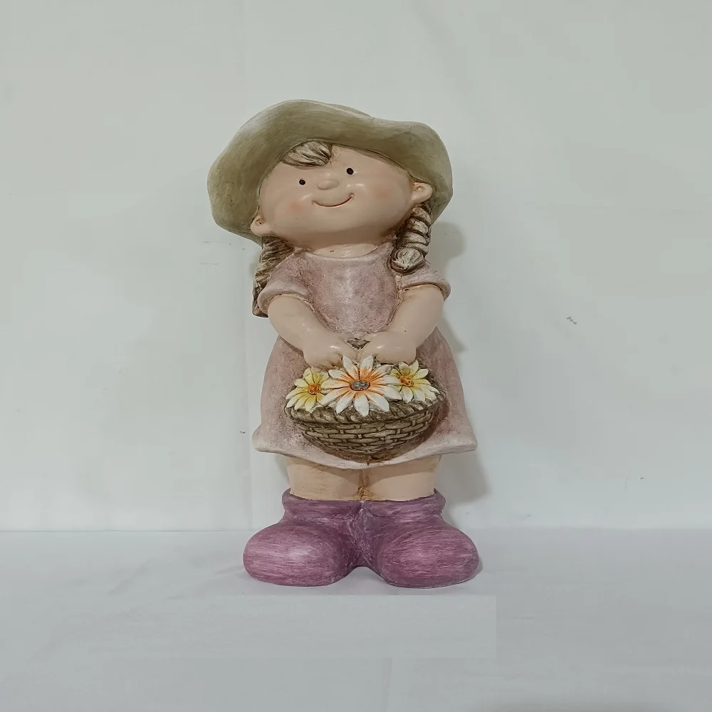 Magnesia Cartoon Kids Garden Indoor Decorations Boy And Girl Planter With Flower Pots