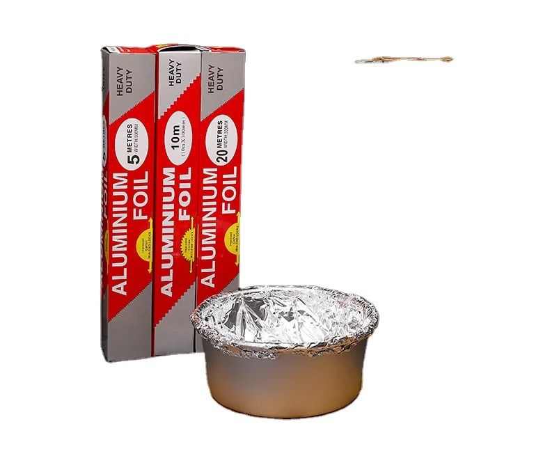 Wholesale Multifunctional Thickened Waterproof and Oilproof Aluminum Foil Roll Paper foil paper 10M For Household