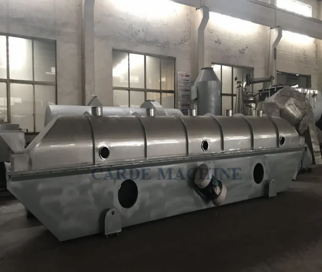 Horizontal pepper carrots flakes granules vibratory fluidized bed drying machine coconut meat vibrating fluid bed dryer