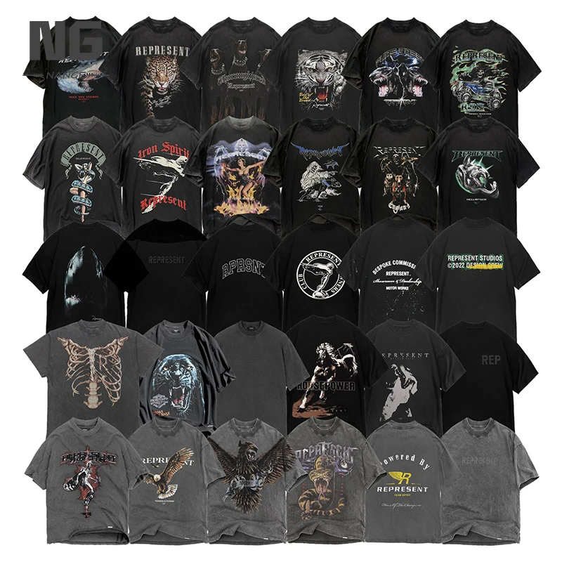 custom High quality 230Gsm oversized vintage heavyweight customized tshirt printing organic cotton wash T Shirt