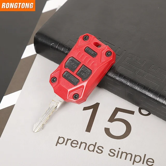 New Auto Accessories ABS Red Car Remote Key Cover Trim for Jeep JK 2007-2017