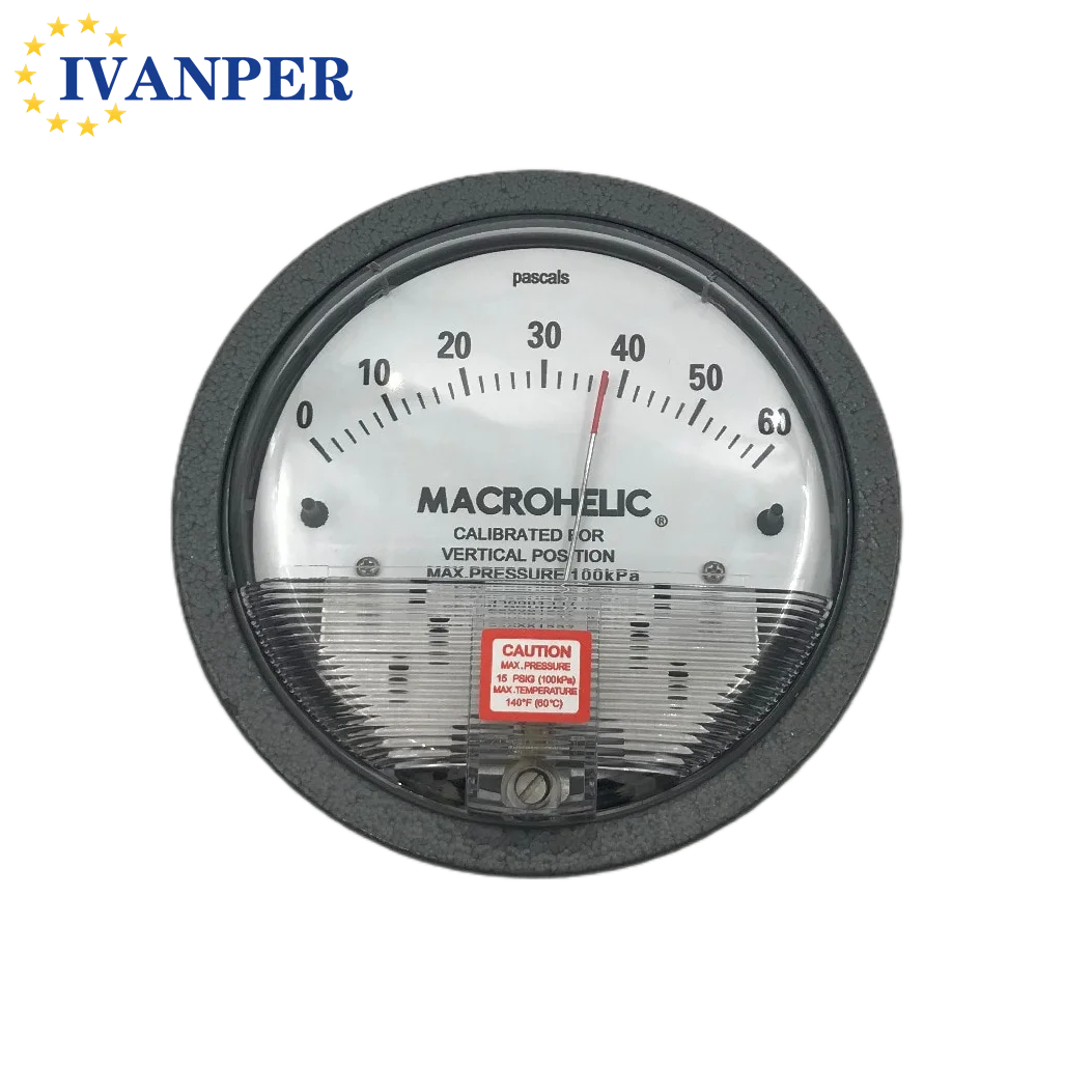 new arrived super long life 0-500pa Mechanical pointer differential pressure gauge indicator meter